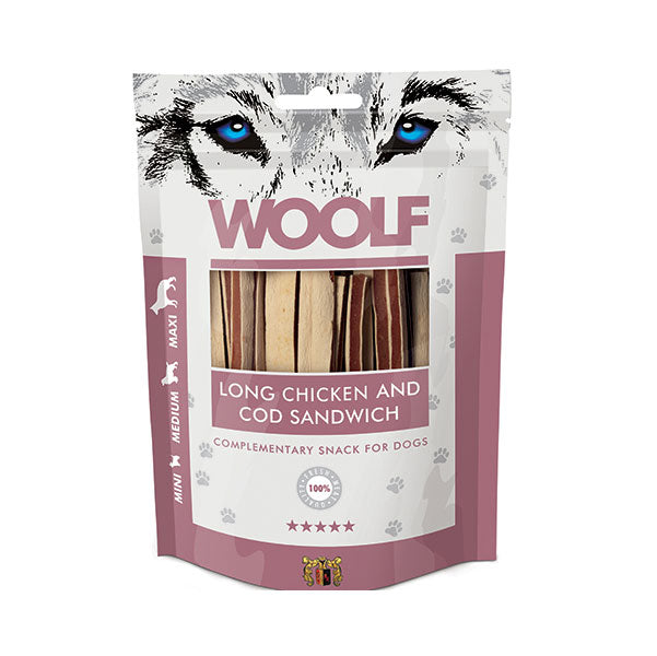 Woolf Long Chicken & Cod Sandwich 100g