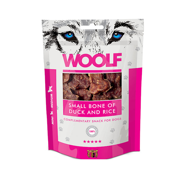 Woolf Small Bone Of Duck & Rice 100g