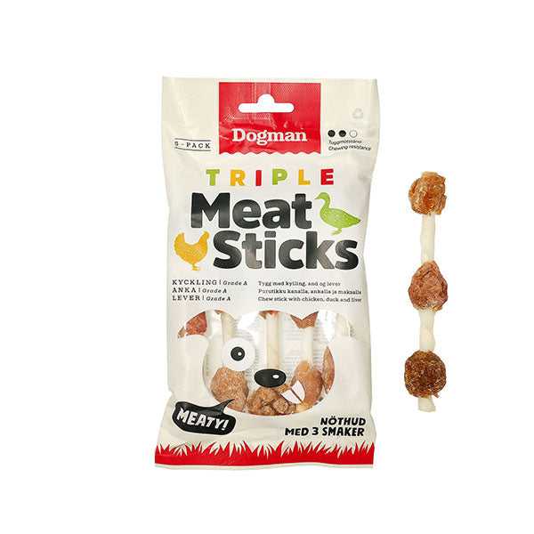 Dogman Triple Meat Sticks M. Kylling & And 100g